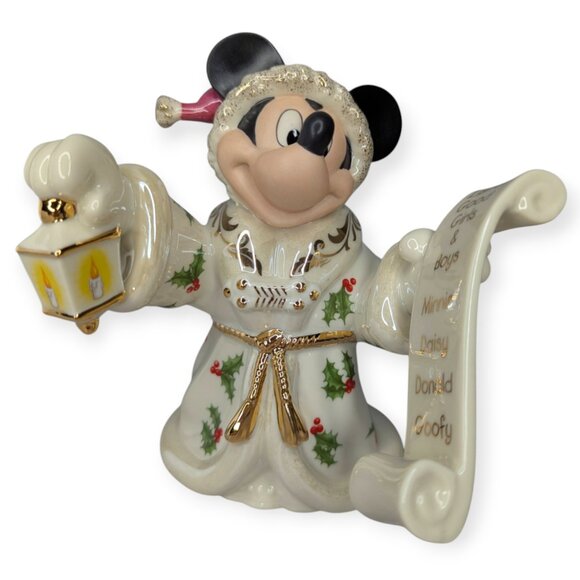 Lenox/Disney Victorian Santa Mickey Mouse Porcelain Figure Original Box 6" Tall - Picture 2 of 16